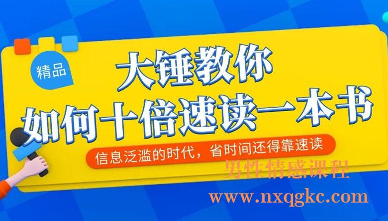 大锤教你如何十倍速读一本书