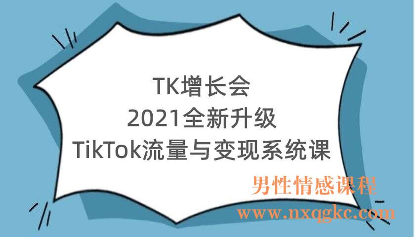 TK增长会-2021全新升级iTikTok流量与变现系统课（220104061）