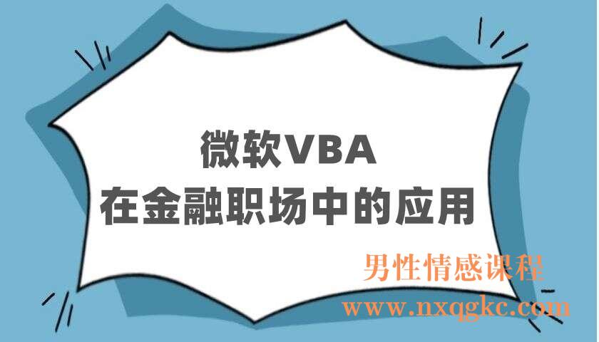 微软VBA在金融职场中的应用（220403103）