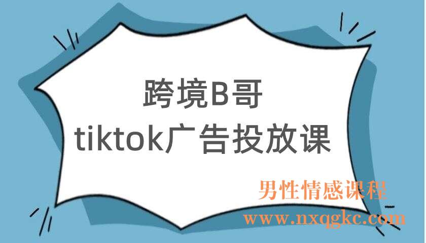 跨境B哥-tiktok广告投放课（220104054）