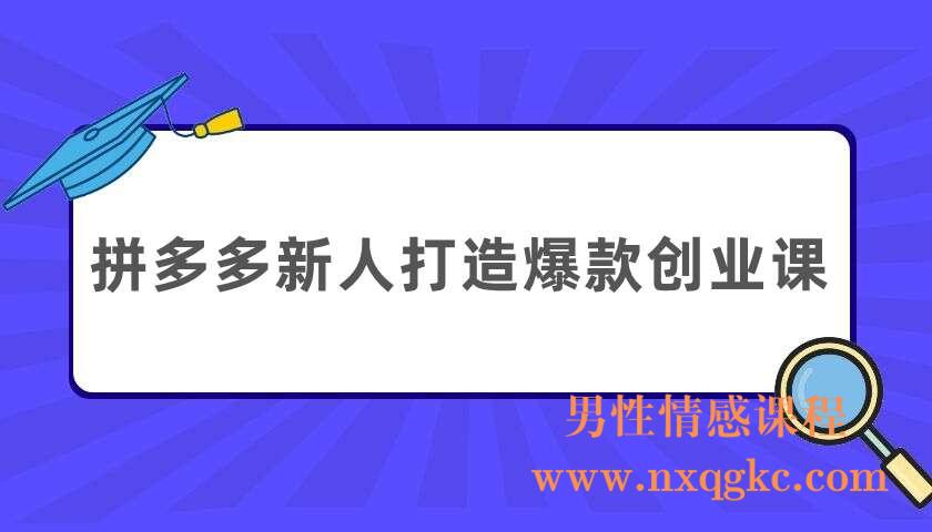 搜外网·拼多多新人打造爆款创业课（220404054）