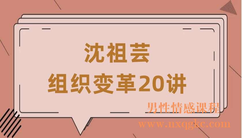 沈祖芸·组织变革20讲（220407021）