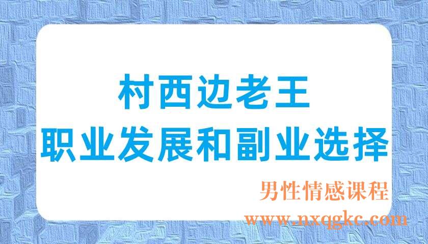 村西边老王-职业发展和副业选择（220702034）