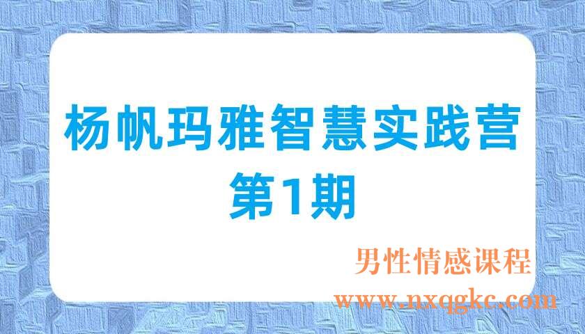 杨帆玛雅智慧实践营第1期（220703062）