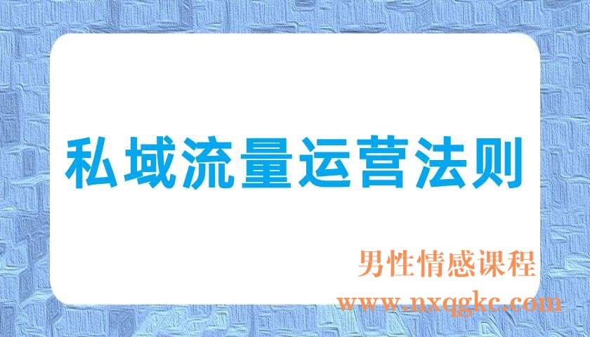 私域流量运营法则（220703046）