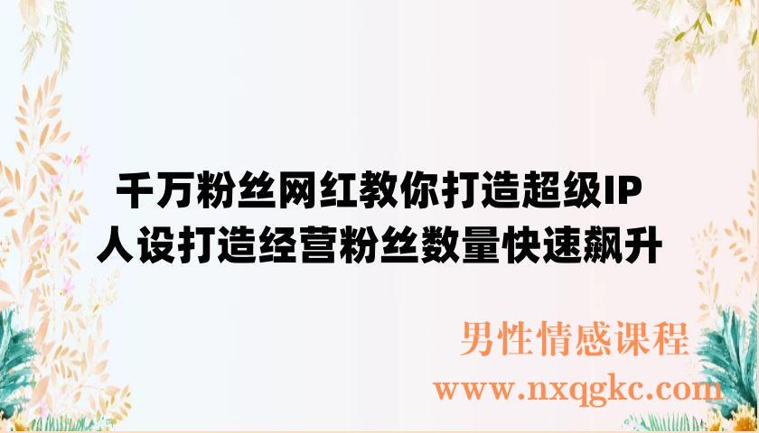 千万粉丝网红教你打造超级IP，人设打造经营粉丝数量快速飙升（220902065）