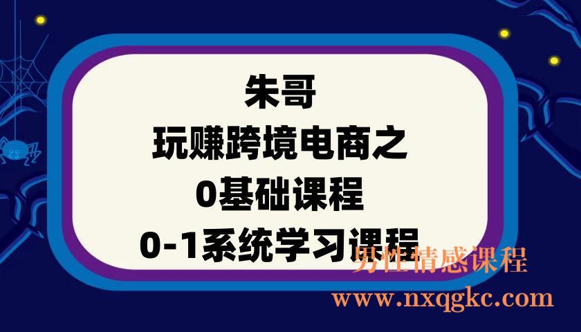 朱哥·玩赚跨境电商之0基础课程，0-1系统学习课程(220901123)