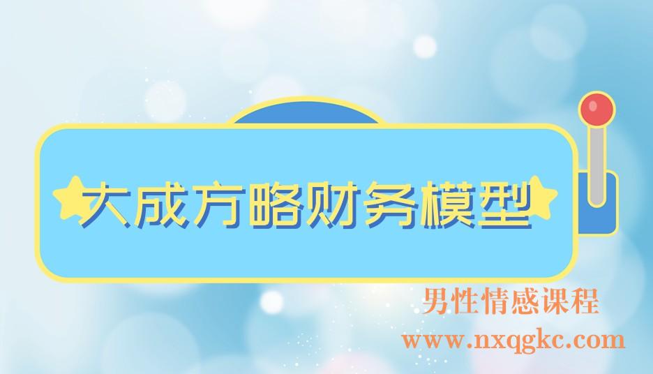大成方略财务模型进阶训练营(221017028)