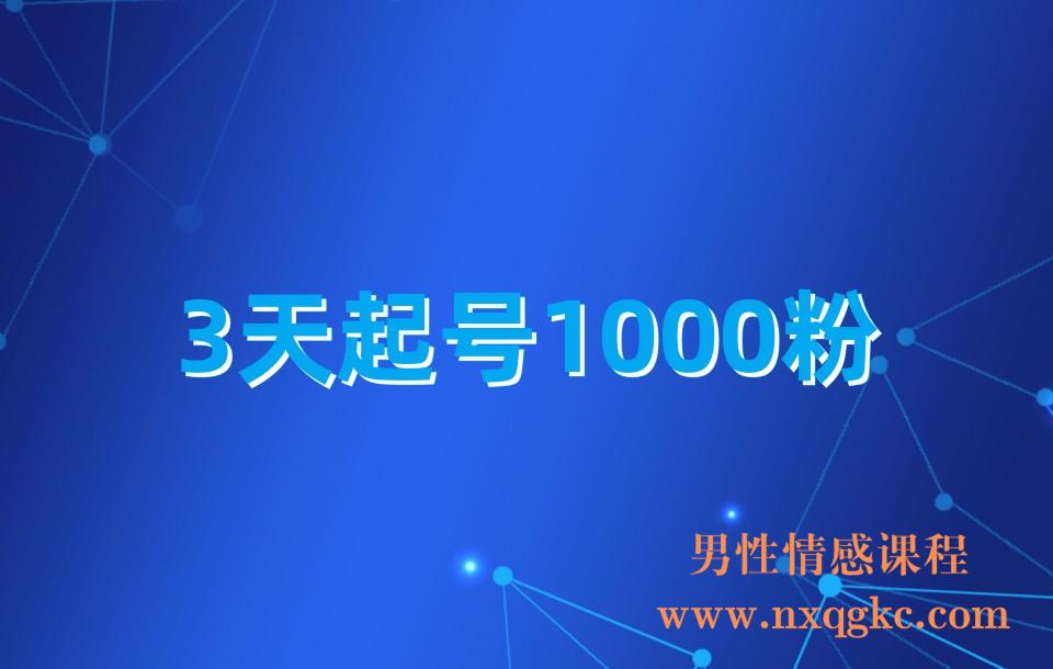 3天起号1000粉(230310003)