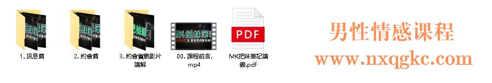 AMG《MK把妹筆記》课程简介