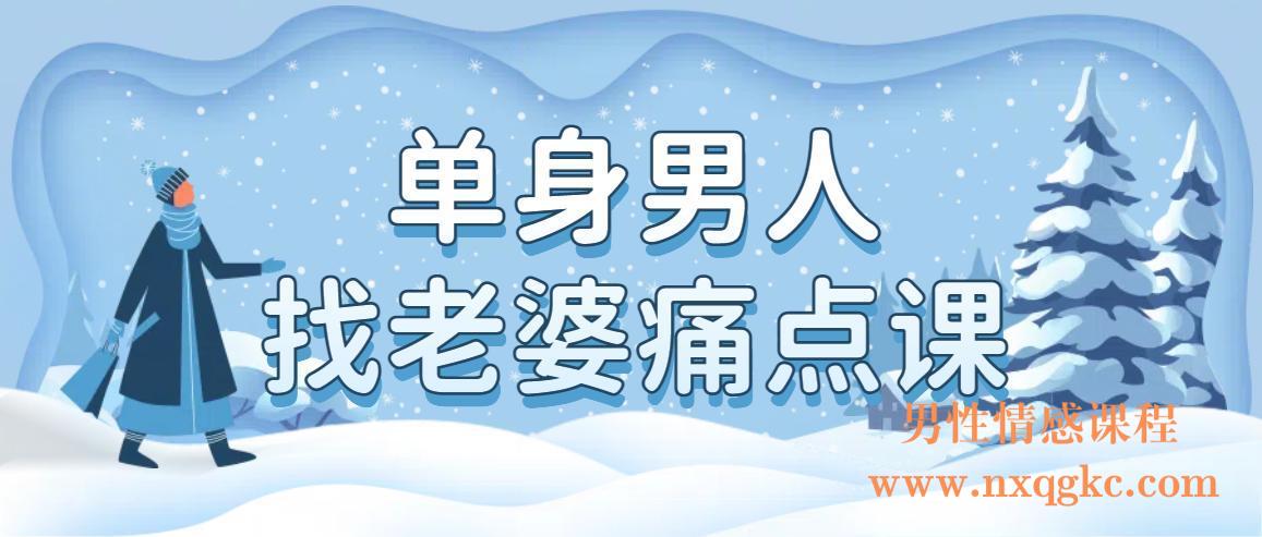 单身男人找老婆痛点课（编号0503457）